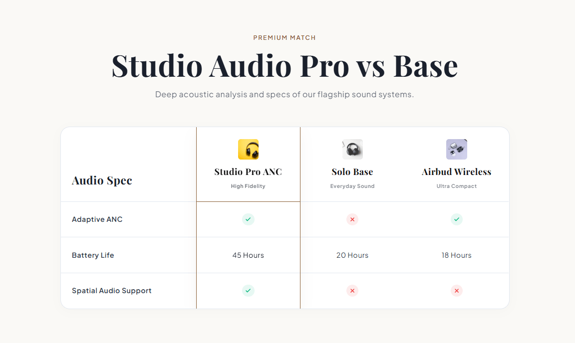 Preview of CS — Comparison Table #7
