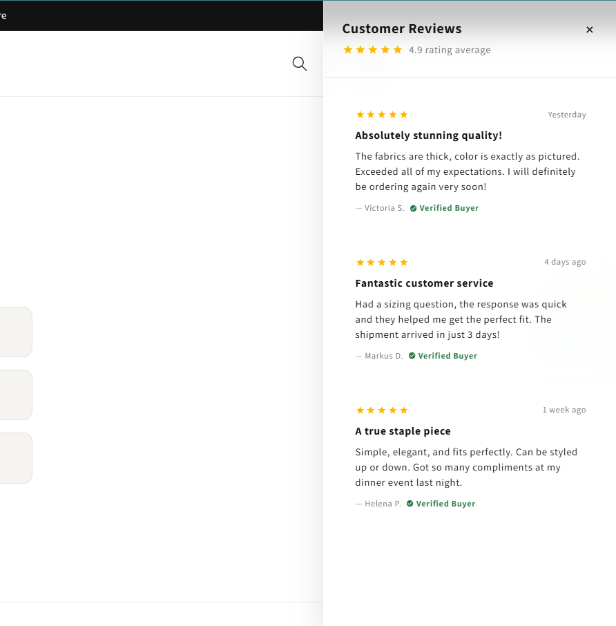 Preview of CS — Social Proof #2 (Floating Review Seal)